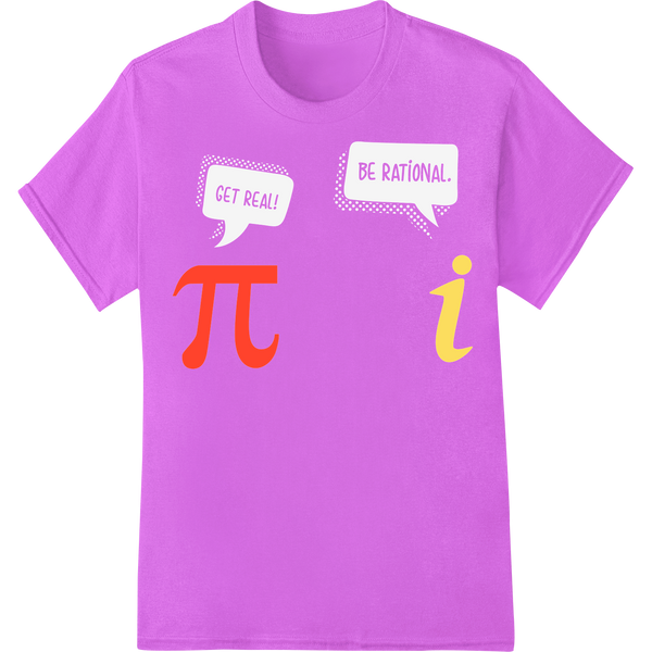 Vibrant Pi Symbol DTF Print Transfer for Math Enthusiasts on purple shirt - SUPERDTF-DTF Prints-DTF Transfers-Custom DTF Prints