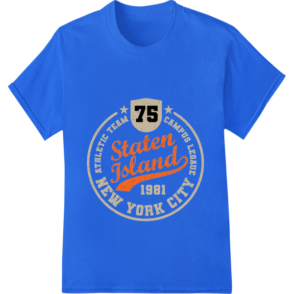 Unique digital printing for Vintage Staten Island 1981 Logo - DTF Heat Transfer Print