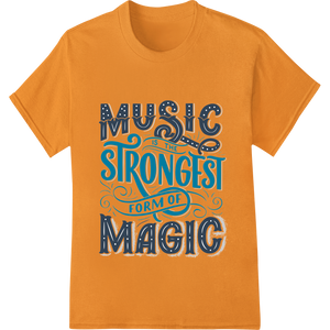 Unleash the Magic of Music with this Vintage-Inspired Design showcasing advanced DTF print shop technology