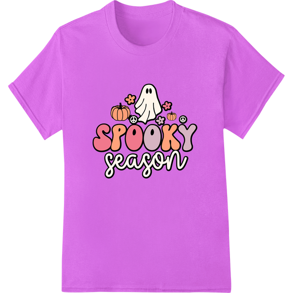 Adorable 'Spooky Season' Halloween Design on purple shirt - SUPERDTF-DTF Prints-DTF Transfers-Custom DTF Prints