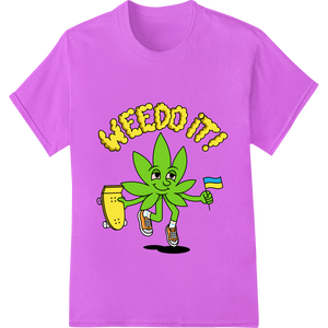 Innovative direct to film printing design on Weed It Cannabis Cartoon Character DTF Print Transfer