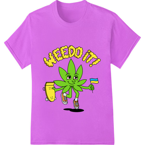 Innovative direct to film printing design on Weed It Cannabis Cartoon Character DTF Print Transfer