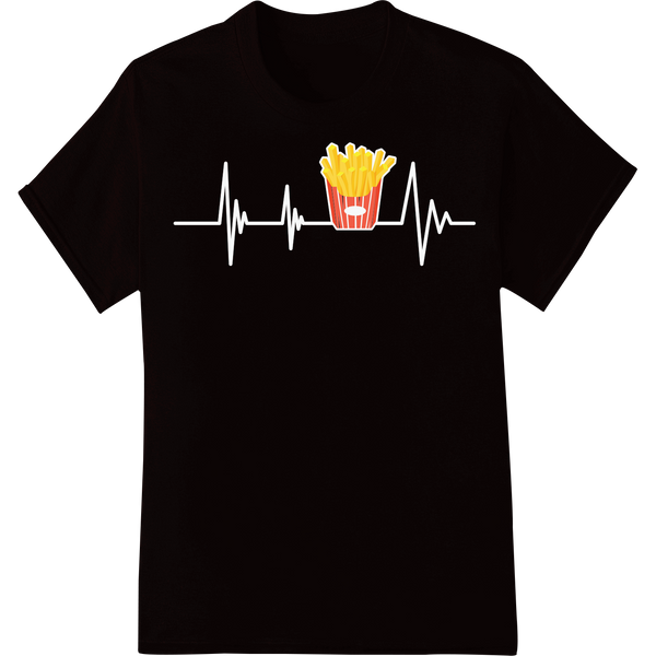 Vibrant Fast Food Fries DTF Print Heat Transfer | Bold & Fun on black shirt - SUPERDTF-DTF Prints-DTF Transfers-Custom DTF Prints