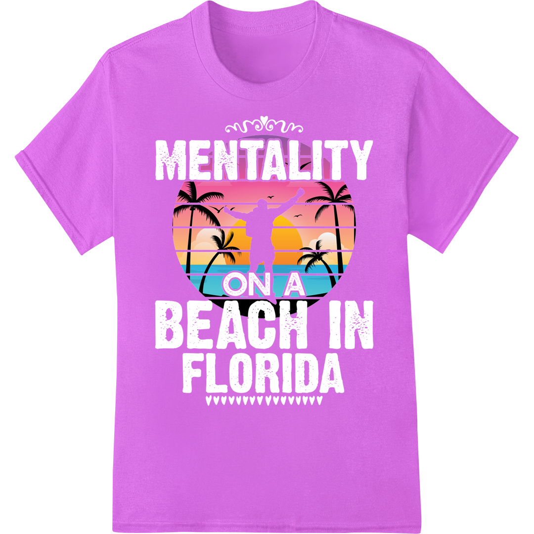 Retro Miami Vibes: Vintage Florida DTF Print Heat Transfer on purple shirt - SUPERDTF-DTF Prints-DTF Transfers-Custom DTF Prints