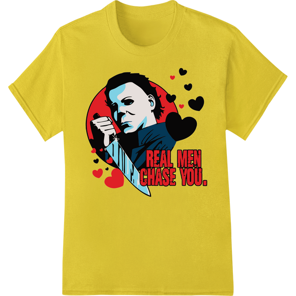 A vibrant and menacing design featuring the iconic slasher villain Michael Myers from the Halloween movies for DTF printing.