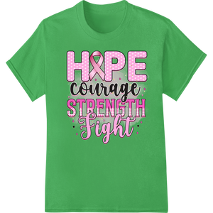 Pink Ribbon Breast Cancer Awareness Hope Courage Strength - High-quality DTF print shop