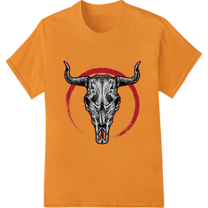 Vibrant custom print solutions print on Demonic Horned Skull - Edgy Halloween DTF Print Design