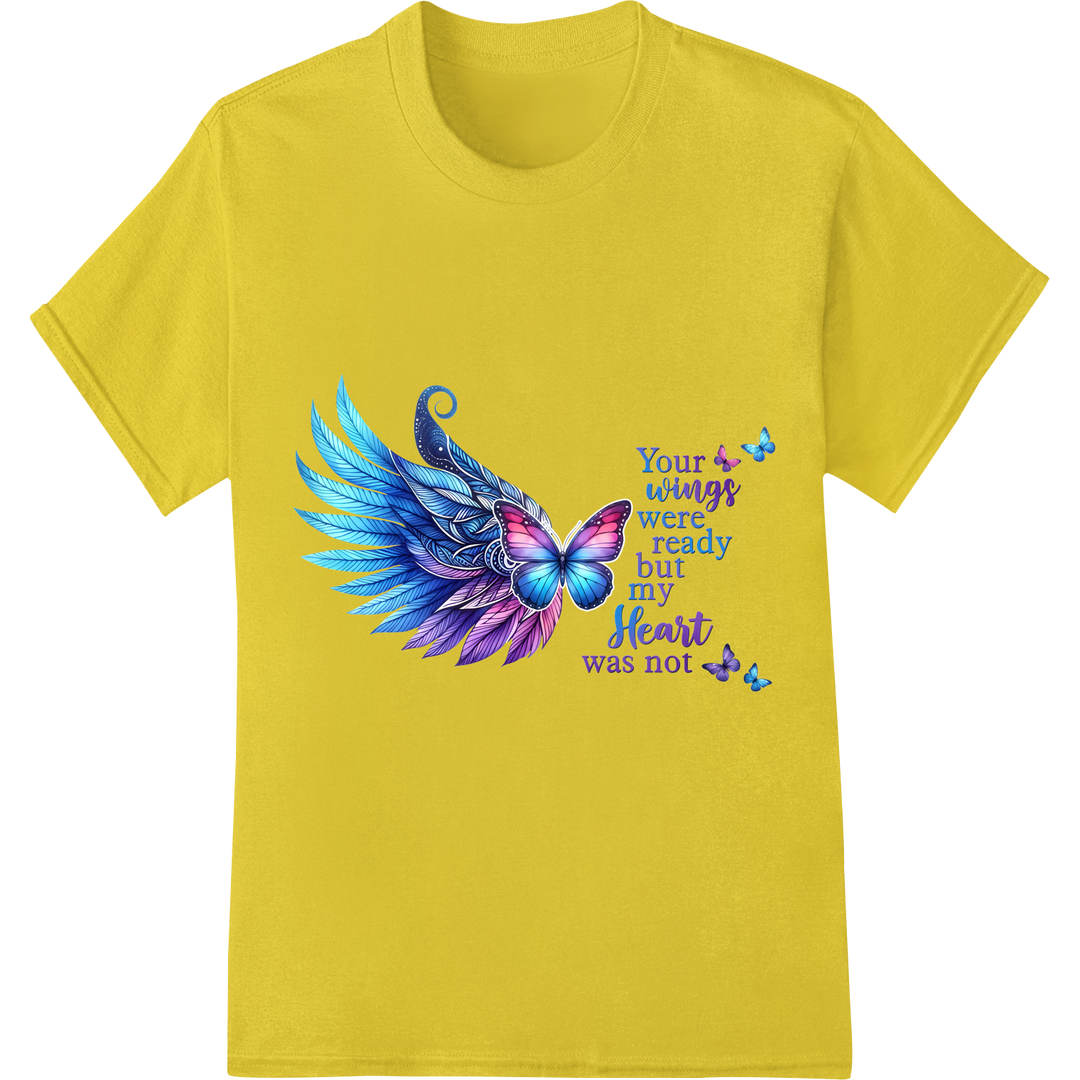 Butterfly Wings of Hope - Suicide Awareness DTF Print on yellow shirt - SUPERDTF-DTF Prints-DTF Transfers-Custom DTF Prints