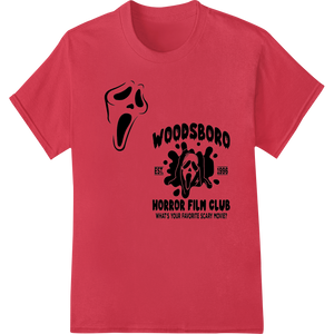 Scream with Woodsboro Horror Film Club DTF Print Shirt - High-quality direct to film printing