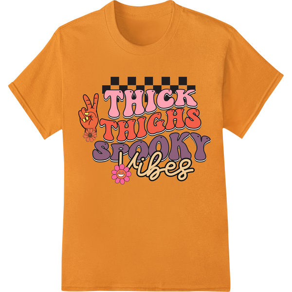 Thick Thighs Spooky Vibes - Sassy Halloween DTF Print made with premium direct to film printing