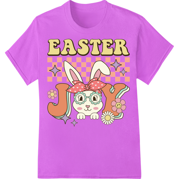 Vintage Easter Bunny DTF Print | Retro Spring Design on purple shirt - SUPERDTF-DTF Prints-DTF Transfers-Custom DTF Prints