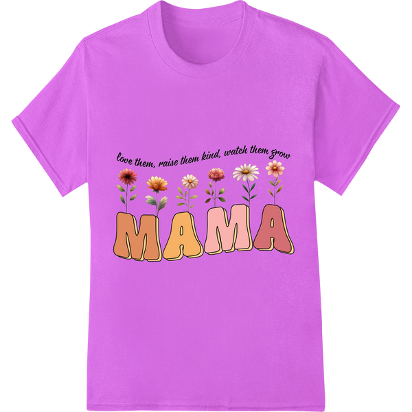 Vintage 'Love Them, Raise Them Kind' Mother's Day DTF Print on purple shirt - SUPERDTF-DTF Prints-DTF Transfers-Custom DTF Prints