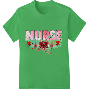 Custom apparel decoration design - Heartfelt NURSE Valentine's DTF Print Heat Transfer