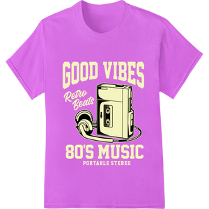 Retro 80s Cassette Player: Good Vibes, Great Music featuring professional print on demand