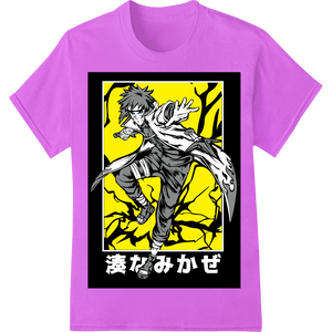 Innovative high-quality t-shirt printing design on Fierce Anime Warrior DTF Print Heat Transfer