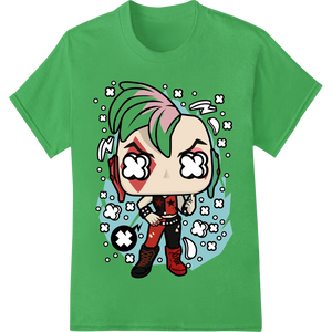 Unique innovative apparel printing for Chibi Christmas Girl Cartoon Character DTF Heat Transfer