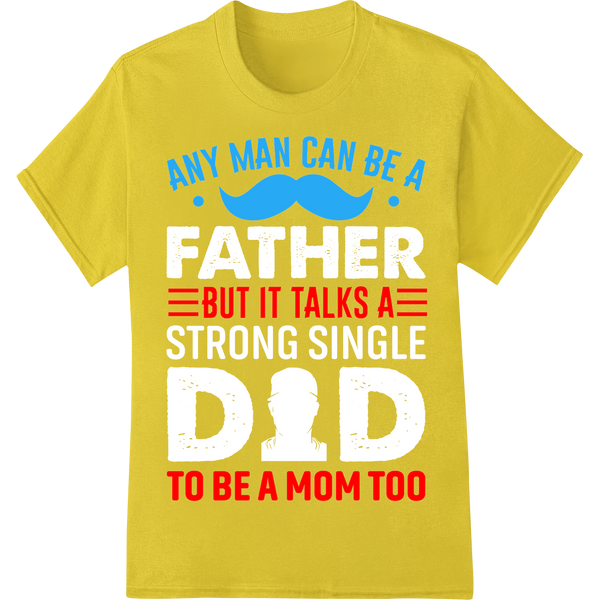 Retro Mustache Dad: The Ultimate Father's Day DTF Print on yellow shirt - SUPERDTF-DTF Prints-DTF Transfers-Custom DTF Prints