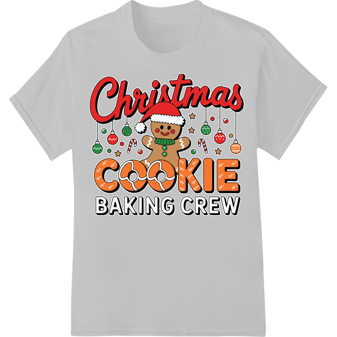 Festive Christmas Cookie Baking Crew DTF Heat Transfer on white shirt - SUPERDTF-DTF Prints-DTF Transfers-Custom DTF Prints