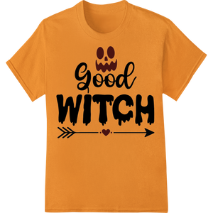 Wicked 'Good WITCH' Halloween Heat Transfer Print showcasing advanced professional DTF printing technology