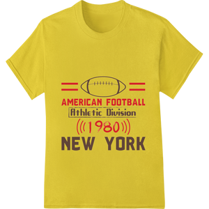 Vintage NY Football Athletic Division 1980 Super DTF Print made with premium digital printing