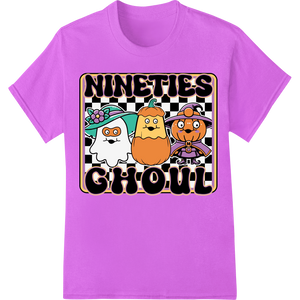 Spooky '90s Nostalgia: Adorable Cartoon Ghouls Halloween Print featuring professional t shirt prints