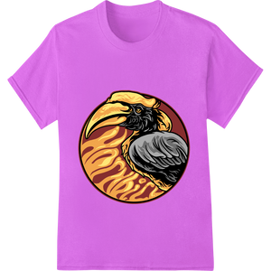 Innovative custom merchandise design on Fierce Raven in Flames - Edgy Halloween Heat Transfer