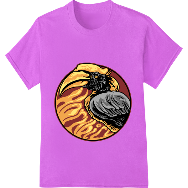 Innovative custom merchandise design on Fierce Raven in Flames - Edgy Halloween Heat Transfer