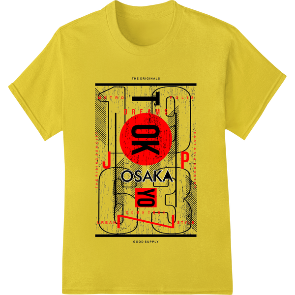 Bold Osaka Red Minimalist Graphic DTF Print Heat Transfer made with premium DTF heat transfers