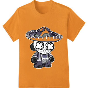 Cartoony Skeleton Day of the Dead DTF Heat Transfer Print - High-quality direct to film printing