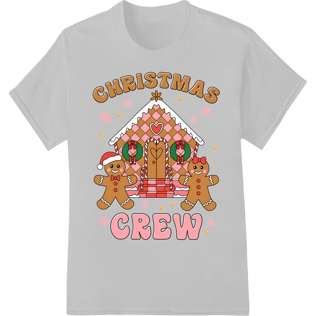 Festive Christmas Crew Gingerbread Baking DTF Print Transfer on white shirt - SUPERDTF-DTF Prints-DTF Transfers-Custom DTF Prints