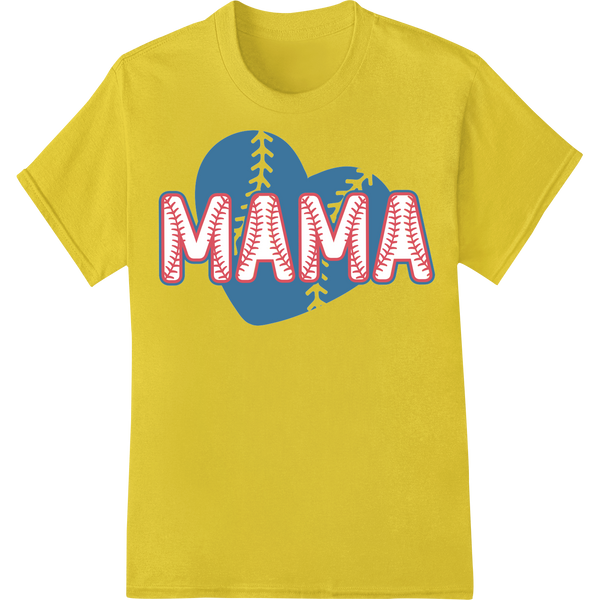 Home Run Mother's Day Gift: Mama Baseball DTF Print on yellow shirt - SUPERDTF-DTF Prints-DTF Transfers-Custom DTF Prints