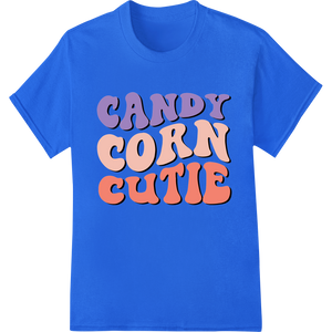 Candy Corn Cutie: Sweet Halloween Typography DTF Print with custom durable print transfers artwork