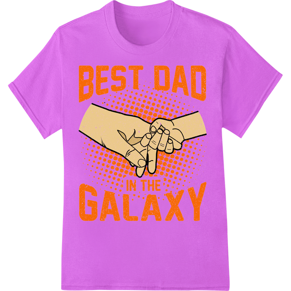 Out-of-this-World Best Dad in the Galaxy DTF Print on purple shirt - SUPERDTF-DTF Prints-DTF Transfers-Custom DTF Prints