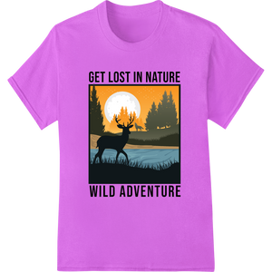 Innovative customized apparel design on Moonlit Wilderness: Deer Silhouette Adventure Print