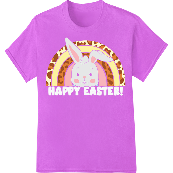 Whimsical Giraffe Easter Bunny DTF Print | Funny Holiday on purple shirt - SUPERDTF-DTF Prints-DTF Transfers-Custom DTF Prints