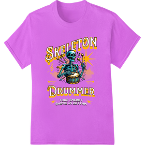 Rockin' Skeleton Drummer Heat Transfer Print by Super DTF - High-quality DTF technology