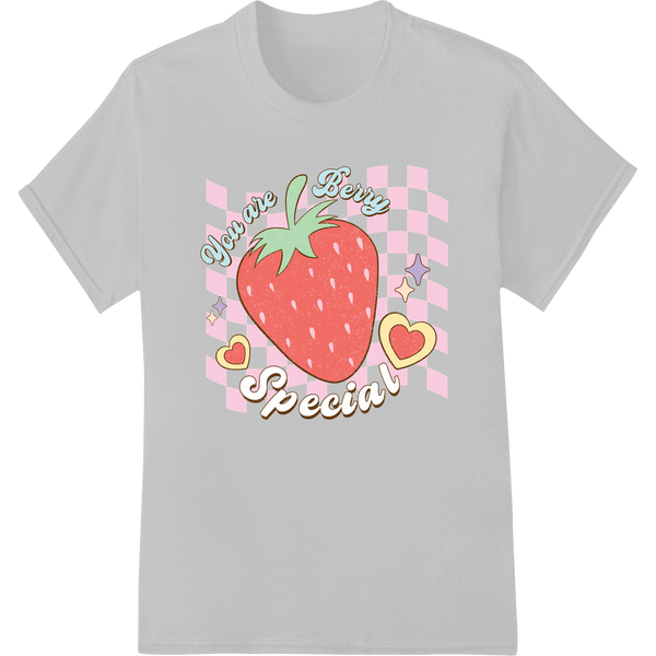 Retro Valentine's Strawberry Love: You're Berry Special on white shirt - SUPERDTF-DTF Prints-DTF Transfers-Custom DTF Prints