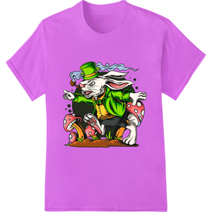 Psychedelic Rabbit's Lucky Charm - St. Patrick's Day DTF Print - High-quality custom t-shirts