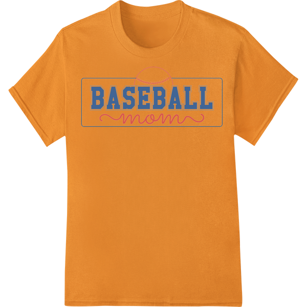 Proud BASEBALL mom - Support Your Little Slugger on orange shirt - SUPERDTF-DTF Prints-DTF Transfers-Custom DTF Prints