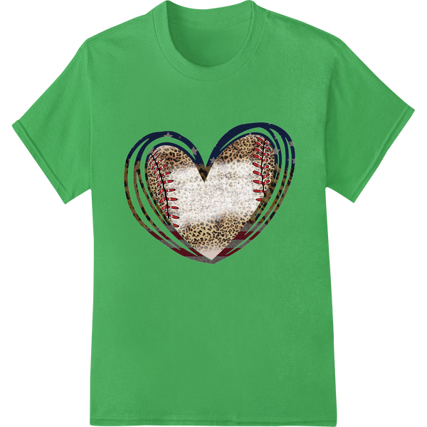 Patriotic Baseball Heart: Perfect Valentine's Day Gift featuring professional DTF transfers