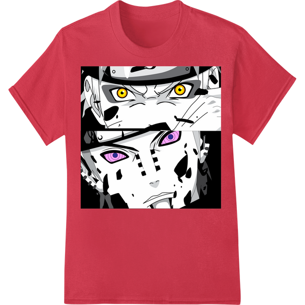 Fierce Anime Eyes in Bold Black and White - High-quality print on demand