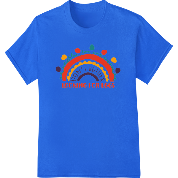 Vibrant Easter Egg DTF Print Heat Transfer | Super DTF on blue shirt - SUPERDTF-DTF Prints-DTF Transfers-Custom DTF Prints