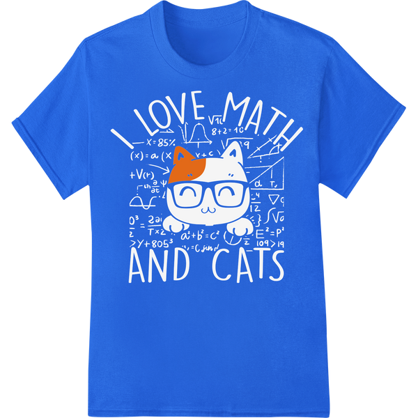 Clever Fox DTF Print for Math Teachers and Animal Lovers on blue shirt - SUPERDTF-DTF Prints-DTF Transfers-Custom DTF Prints