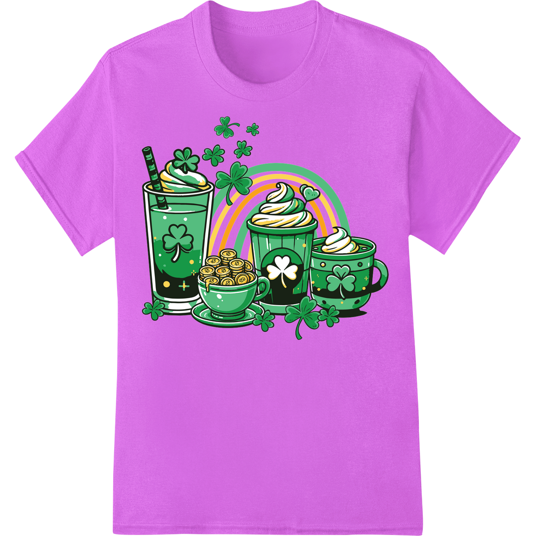 Lucky Leprechaun: St. Patrick's Day DTF Print Heat Transfer on purple shirt - SUPERDTF-DTF Prints-DTF Transfers-Custom DTF Prints