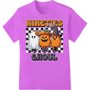 Nineties Ghoul: Retro Halloween Pumpkins DTF Print Transfer - High-quality custom print solutions