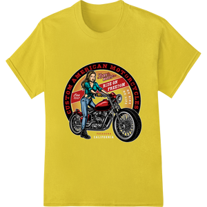 Ride Da Freedom: Vintage Americana Motorcycle DTF Print featuring professional heat transfer