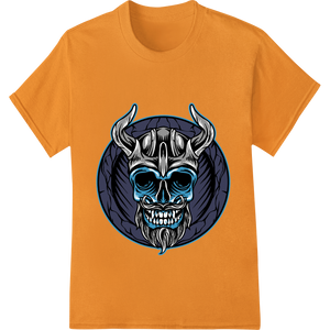 Piercing Blue-Eyed Demonic Skull - Edgy DTF Transfer Print - High-quality personalized clothing