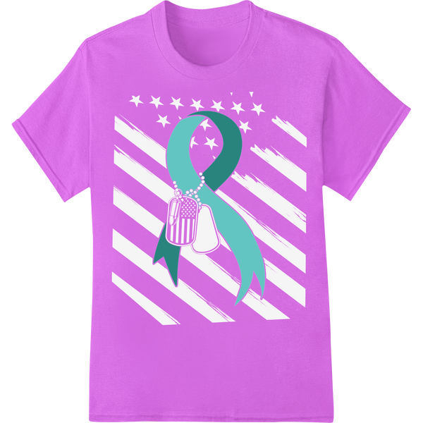 Teal Ribbon for PTSD Awareness: Support, Hope, Healing on purple shirt - SUPERDTF-DTF Prints-DTF Transfers-Custom DTF Prints