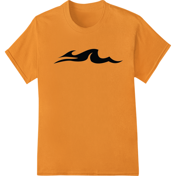 Ride the Style Wave with Bold Ocean-Inspired DTF Transfer on orange shirt - SUPERDTF-DTF Prints-DTF Transfers-Custom DTF Prints