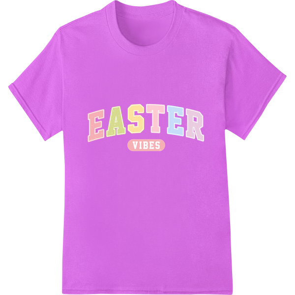 Retro Easter Vibes: Vintage-Inspired DTF Print Heat Transfer on purple shirt - SUPERDTF-DTF Prints-DTF Transfers-Custom DTF Prints